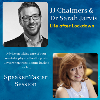 JJ Chalmers and Dr Sarah Jarvis